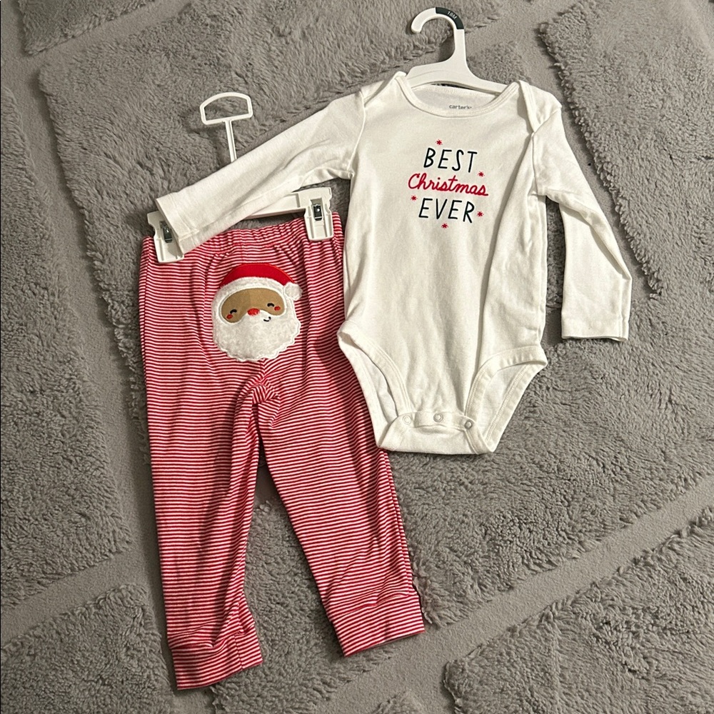 **New Item In! NEW Carters Festive Unisex Baby Outfit with Christmas Print